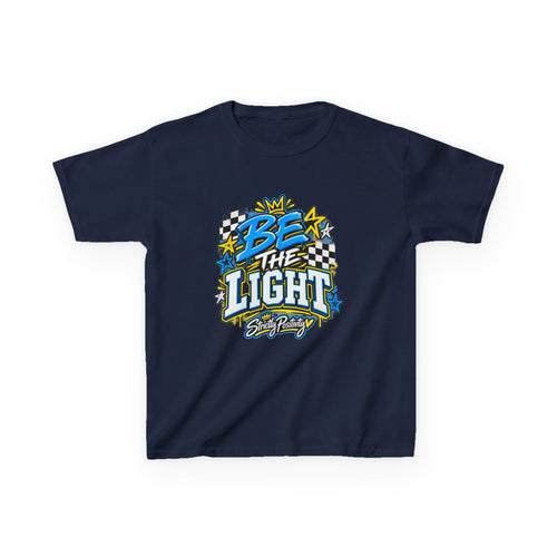 Be The Light Kids T‑Shirt — Positive Message Graphic Tee for Children - Strictly Positivity