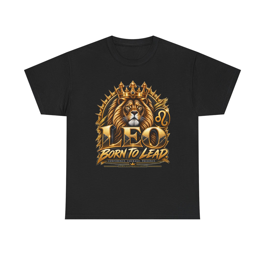 Leo Zodiac Lion T-Shirt — Vintage Astrological Graphic Tee - Strictly Positivity