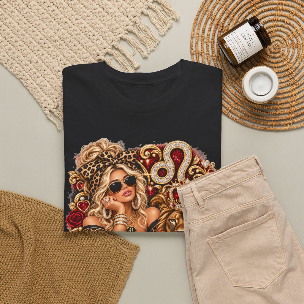 Leo Zodiac T‑Shirt — Bold Lion & Glam Horoscope Graphic Tee - Strictly Positivity