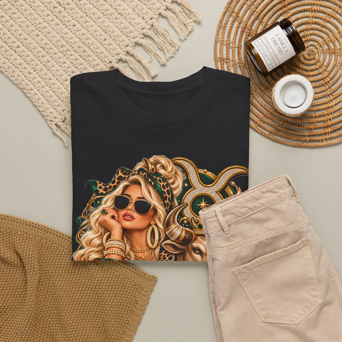 Taurus Zodiac T‑Shirt — Stylish Bull & Glam Girl Astrology Tee - Strictly Positivity