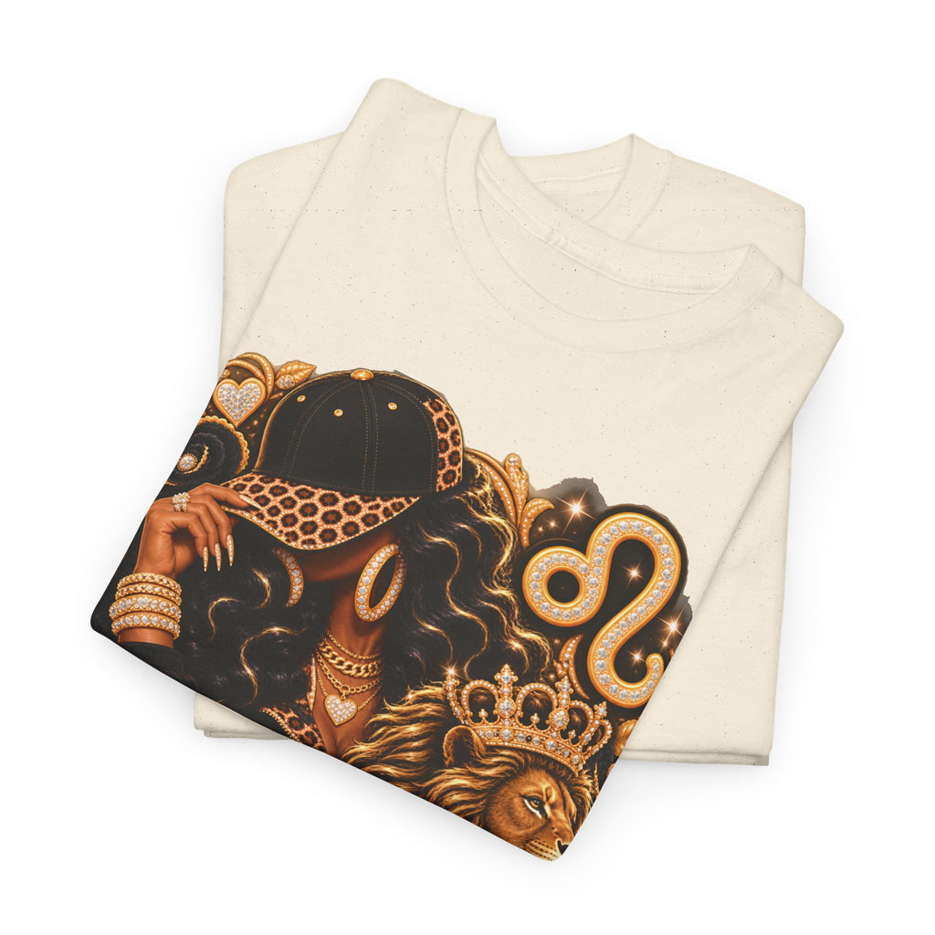 Leo Zodiac T-Shirt — Regal Lion Astrology Tee - Strictly Positivity