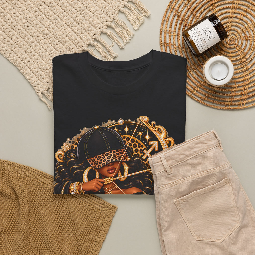 Sagittarius Zodiac Tee — Bold Afrocentric Archer Graphic Shirt - Strictly Positivity