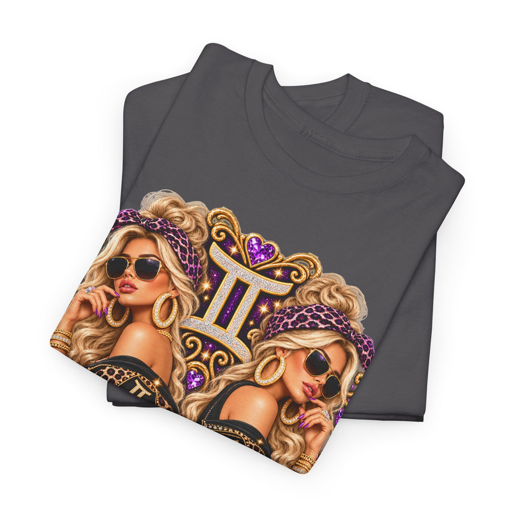 Gemini Zodiac Tee — Stylish Double Goddess Astrology Shirt - Strictly Positivity