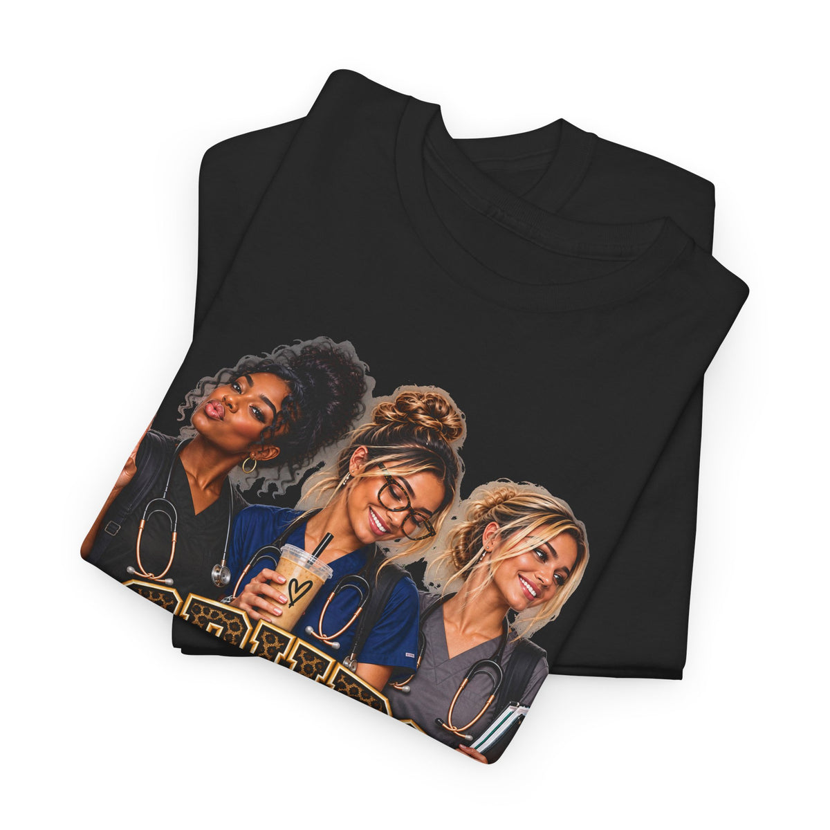 Scrubs Coffee Repeat T-Shirt — Funny Medical Tee for Healthcare Workers - Strictly Positivity