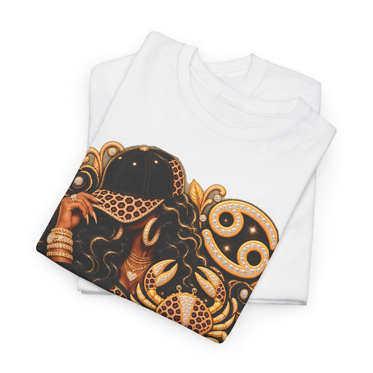 Cancer Zodiac T‑Shirt — Vintage Gold Crab Astrology Tee - Strictly Positivity