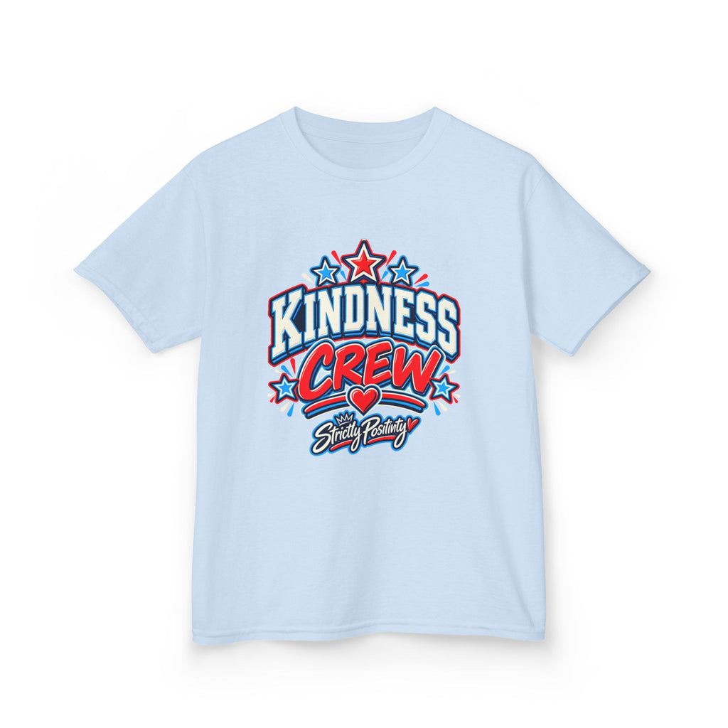 Kids Tee — "Kindness Crew" Bold Patriotic Heart Graphic - Strictly Positivity