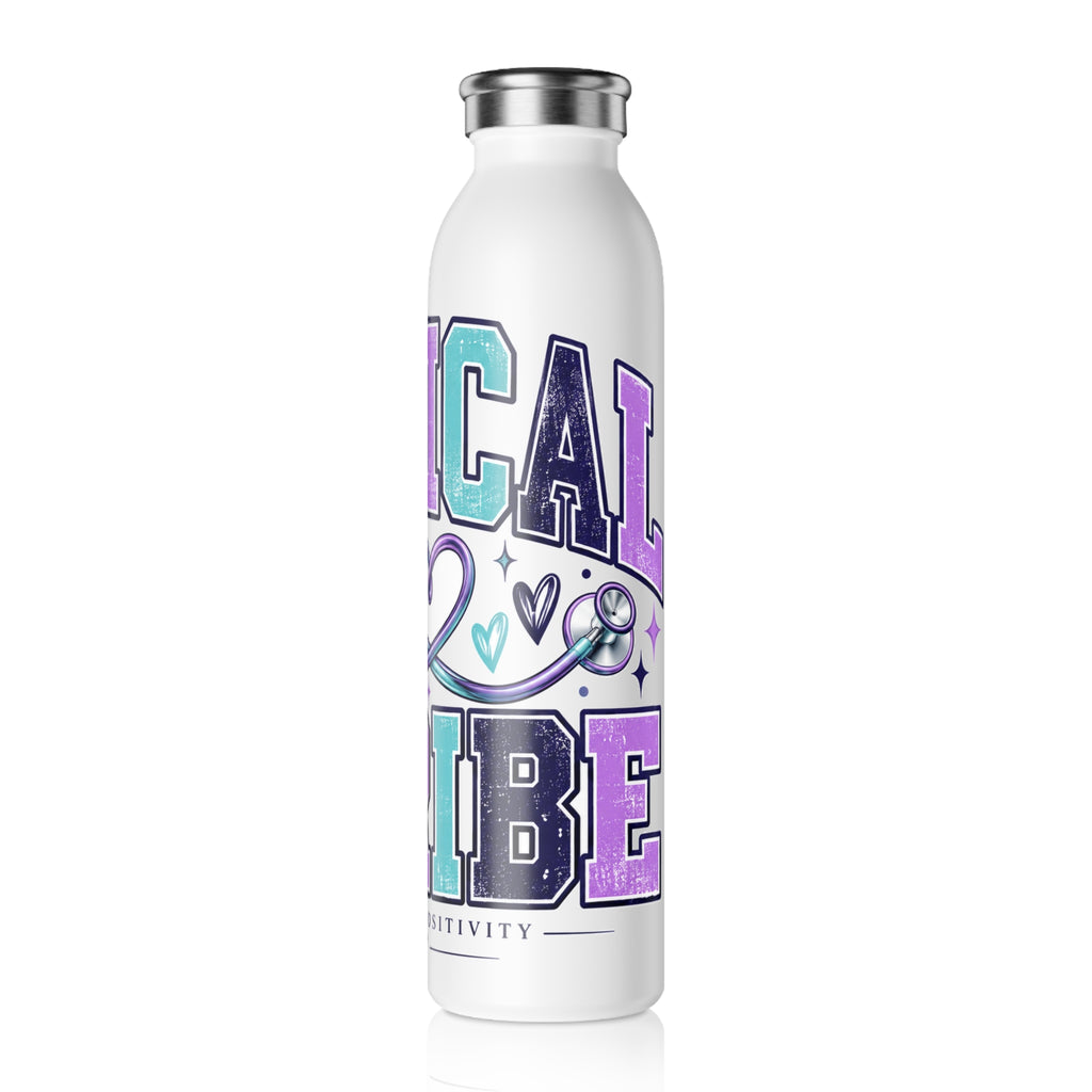 Medical Scribe Varsity Slim Water Bottle | Strictly Positivity - Strictly Positivity