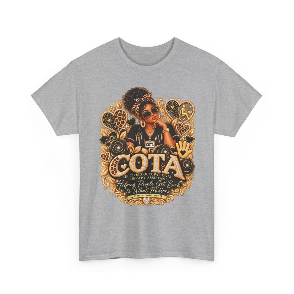 COTA Afro Queen Graphic Tee — Black Girl Magic Retro Design - Strictly Positivity