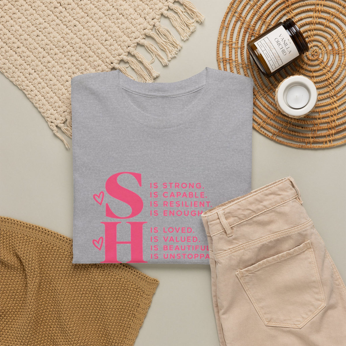 SHE Is Me Inspirational Women's T-Shirt – Empowerment Quote Tee - Strictly Positivity