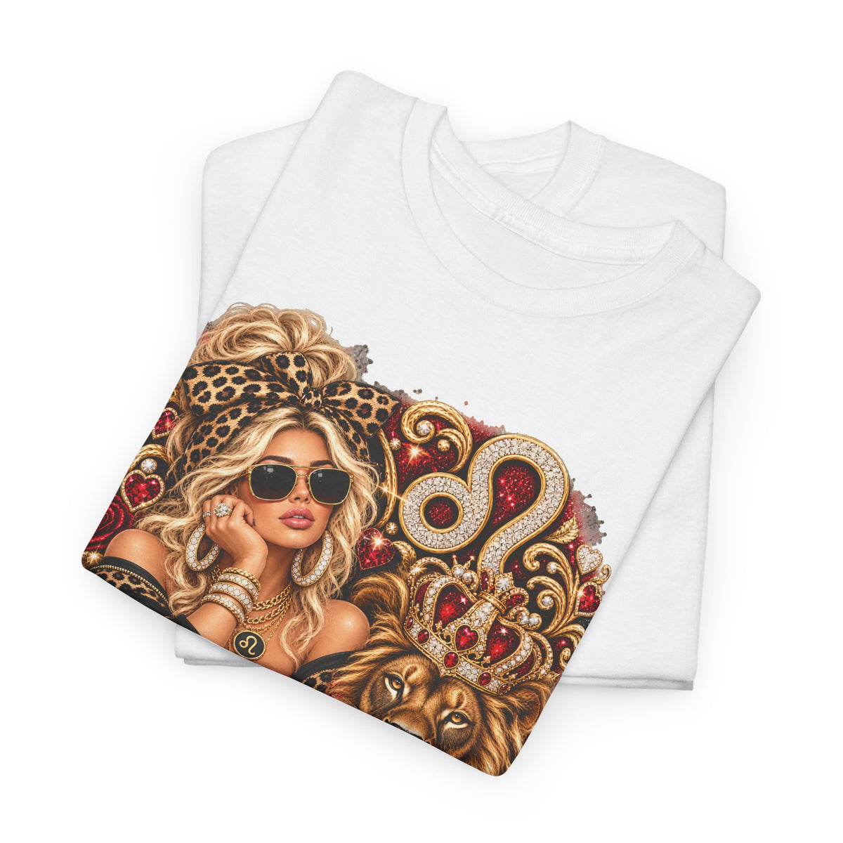Leo Zodiac T‑Shirt — Bold Lion & Glam Horoscope Graphic Tee - Strictly Positivity