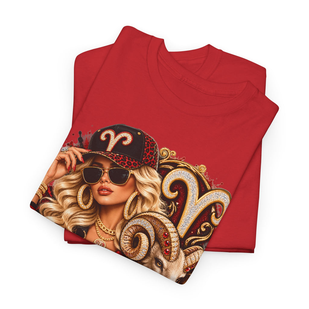 Aries Zodiac T-Shirt — Bold Ram Astrology Tee (Aries) - Strictly Positivity