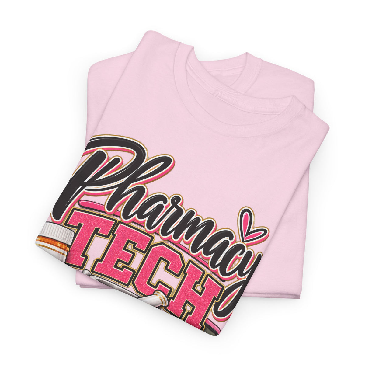 Pharmacy Tech T-Shirt - "Counting Pills, Saving Lives" | Cute Pink Pharmacy Technician Tee - Strictly Positivity