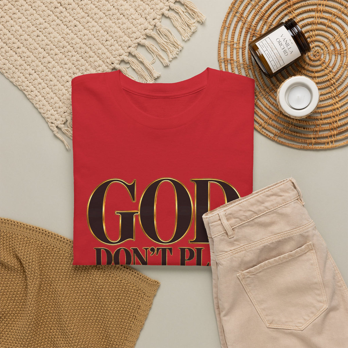 God Don't Play About Me T-Shirt – Christian Faith Tee with Cross (Strictly Positivity) - Strictly Positivity