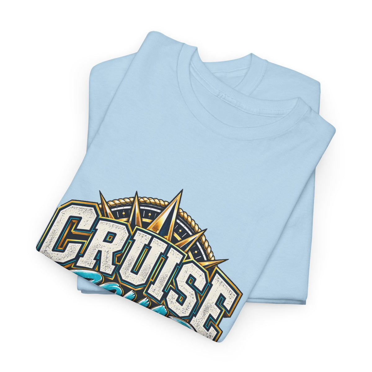 Cruise Squad Graphic Tee – Nautical Ship Compass Shirt - Strictly Positivity