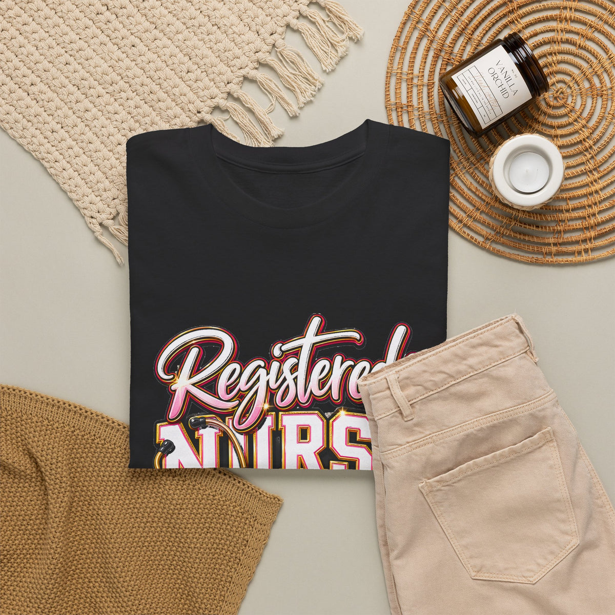 Nurse T-Shirt - "Registered Nurse Caring Is My Calling" Graphic Tee - Strictly Positivity