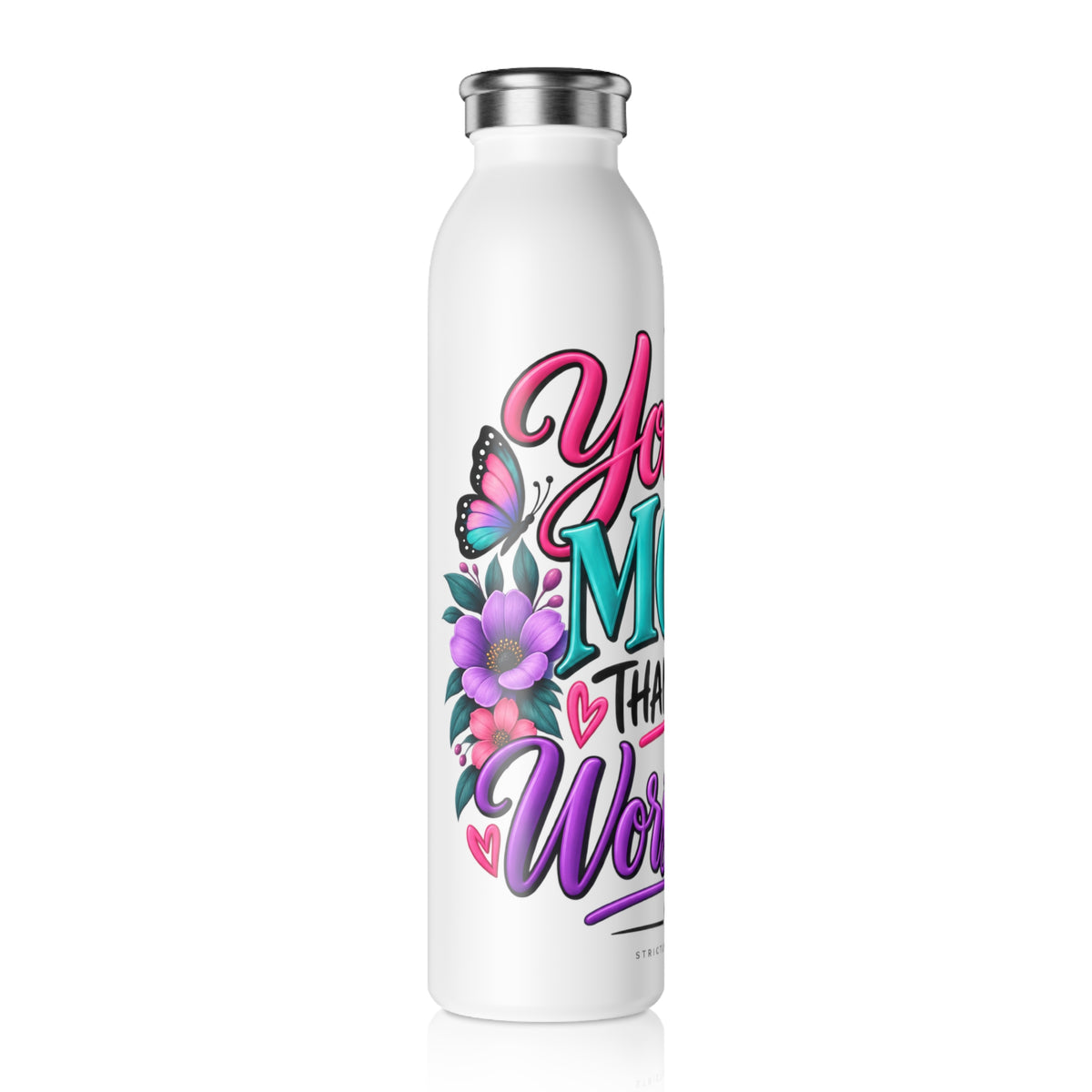You Are More Than Your Worst Day Slim Water Bottle - Strictly Positivity