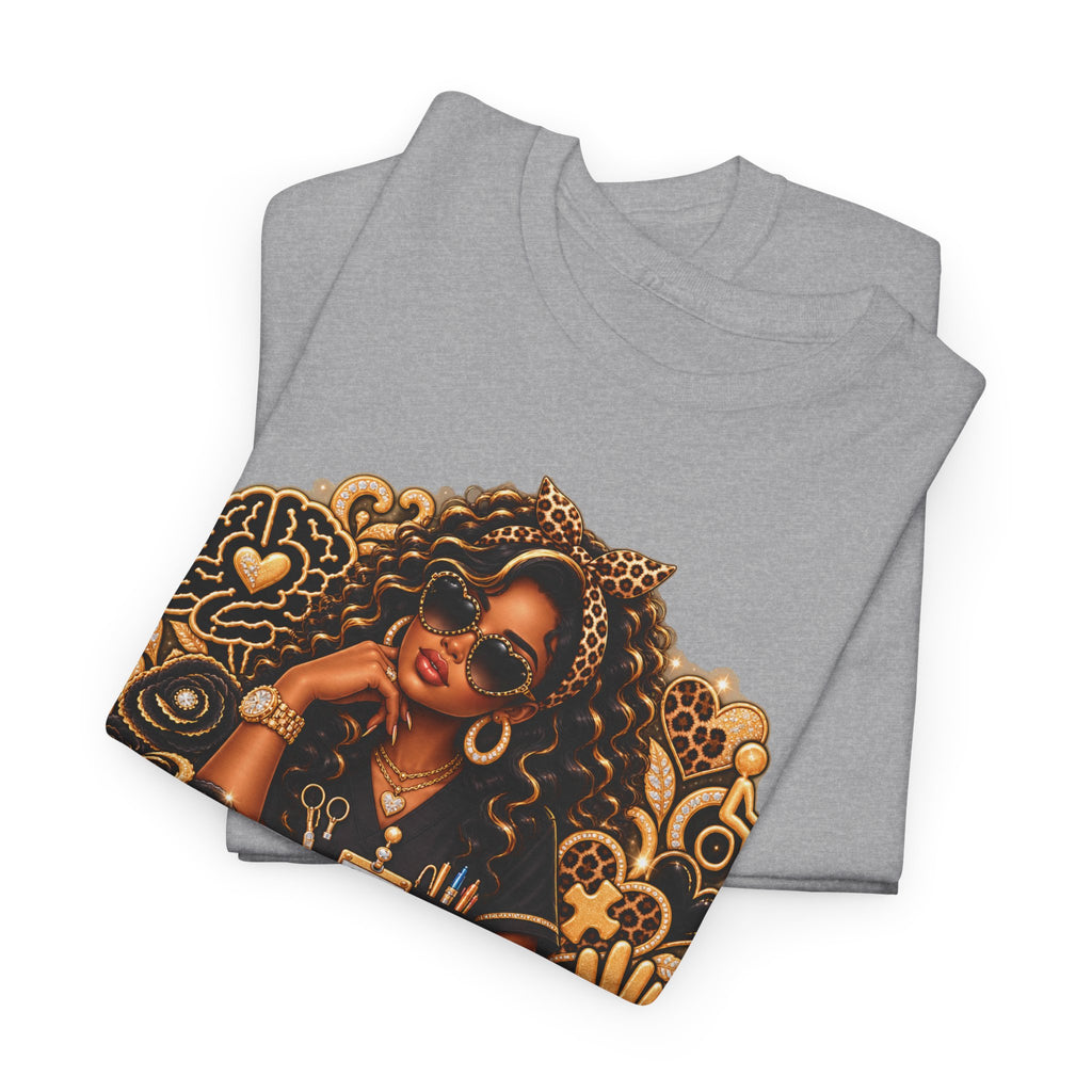 COTA Empowered Woman Graphic Tee — Black Girl Magic Vintage Afrocentric Design - Strictly Positivity