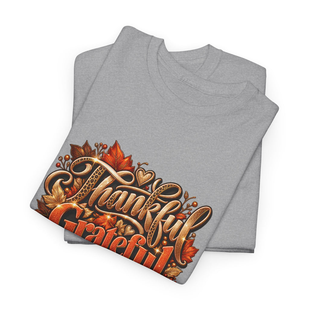 Thankful Grateful Blessed Tee - Fall Thanksgiving Shirt - Strictly Positivity