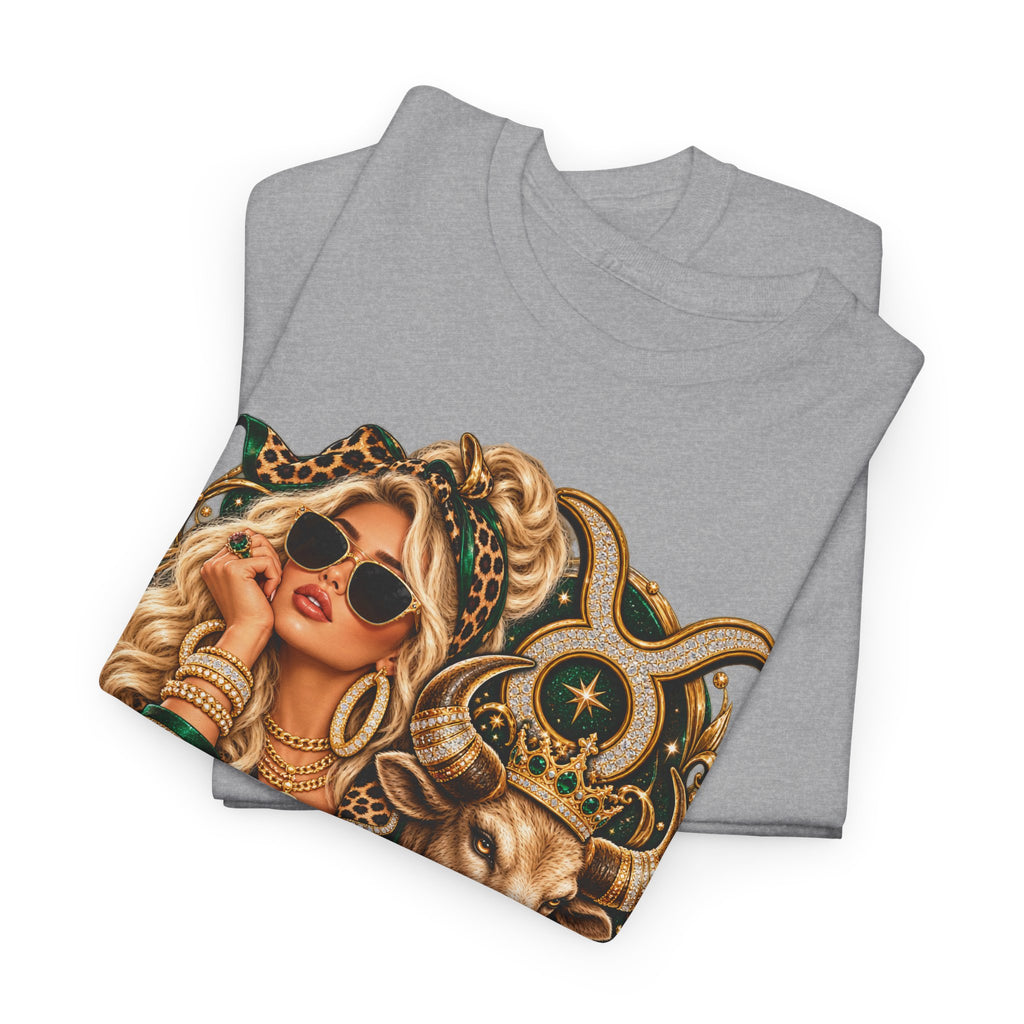 Taurus Zodiac T‑Shirt — Stylish Bull & Glam Girl Astrology Tee - Strictly Positivity