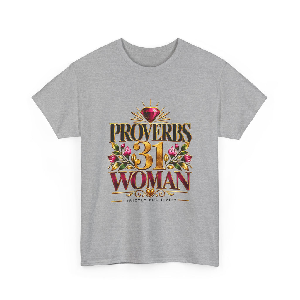 Proverbs 31 Woman T-Shirt — Christian Floral Faith Tee - Strictly Positivity