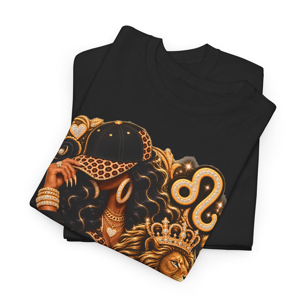 Leo Zodiac T-Shirt — Regal Lion Astrology Tee - Strictly Positivity