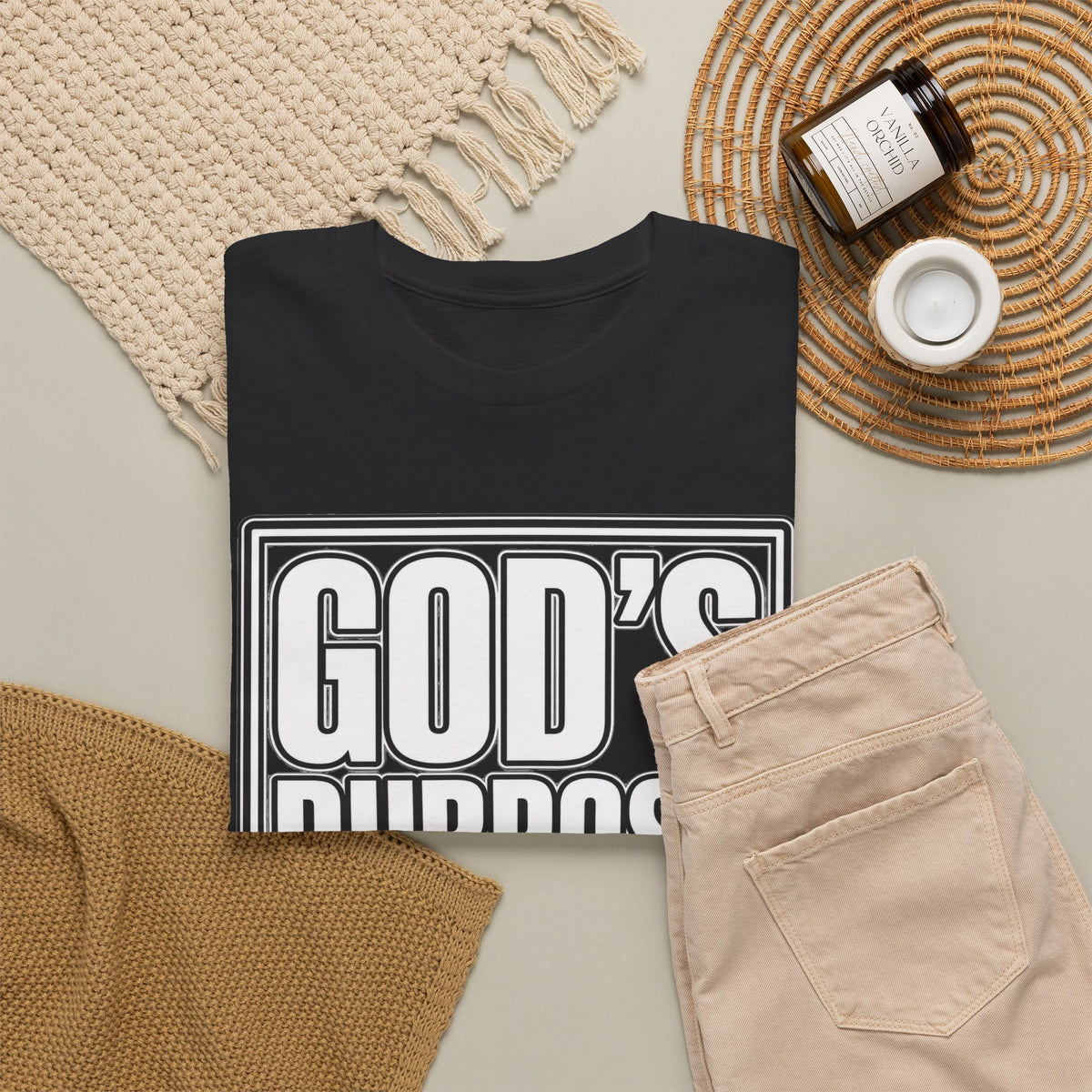 Christian T-Shirt — "God's Purpose Is Greater Than My Plans" Inspirational Tee - Strictly Positivity
