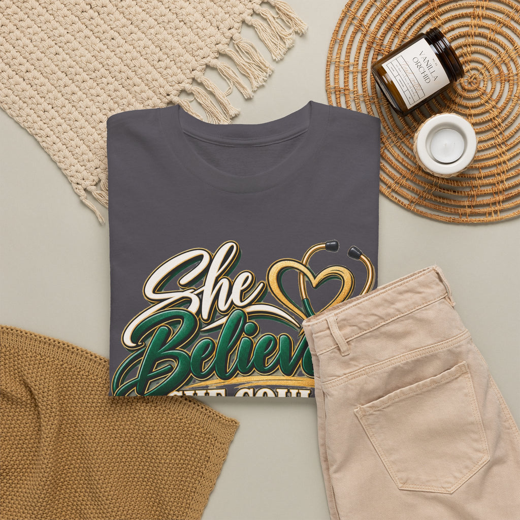 RN Graduation T-Shirt — "She Believed She Could So She Became an RN" - Strictly Positivity