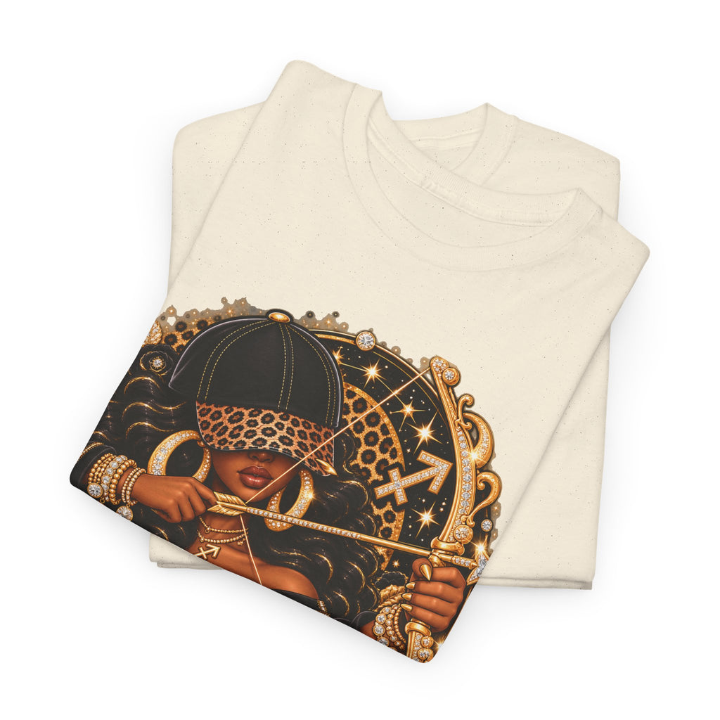 Sagittarius Zodiac Tee — Bold Afrocentric Archer Graphic Shirt - Strictly Positivity