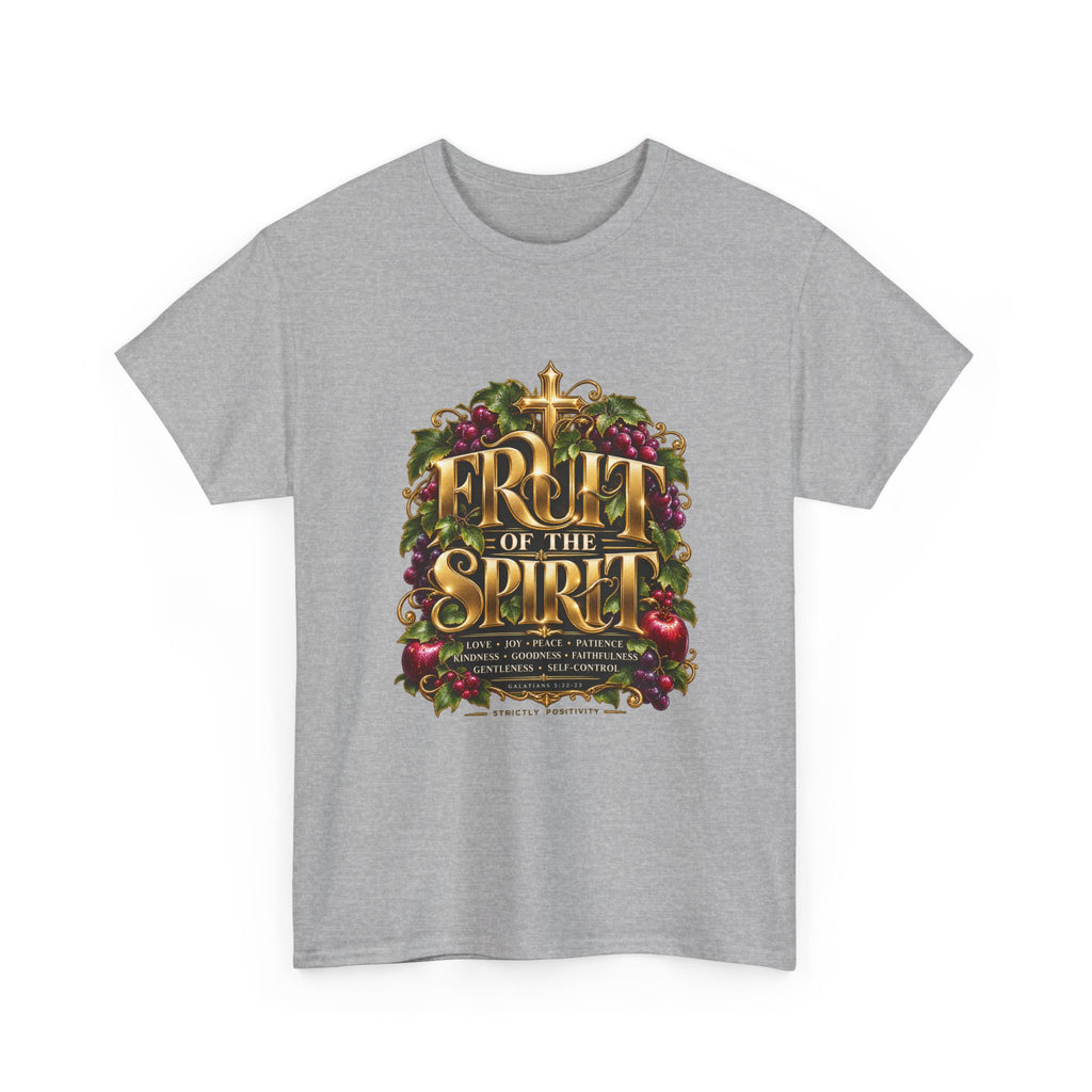 Fruit of the Spirit T-Shirt — Christian Faith Tee with Cross & Scripture - Strictly Positivity