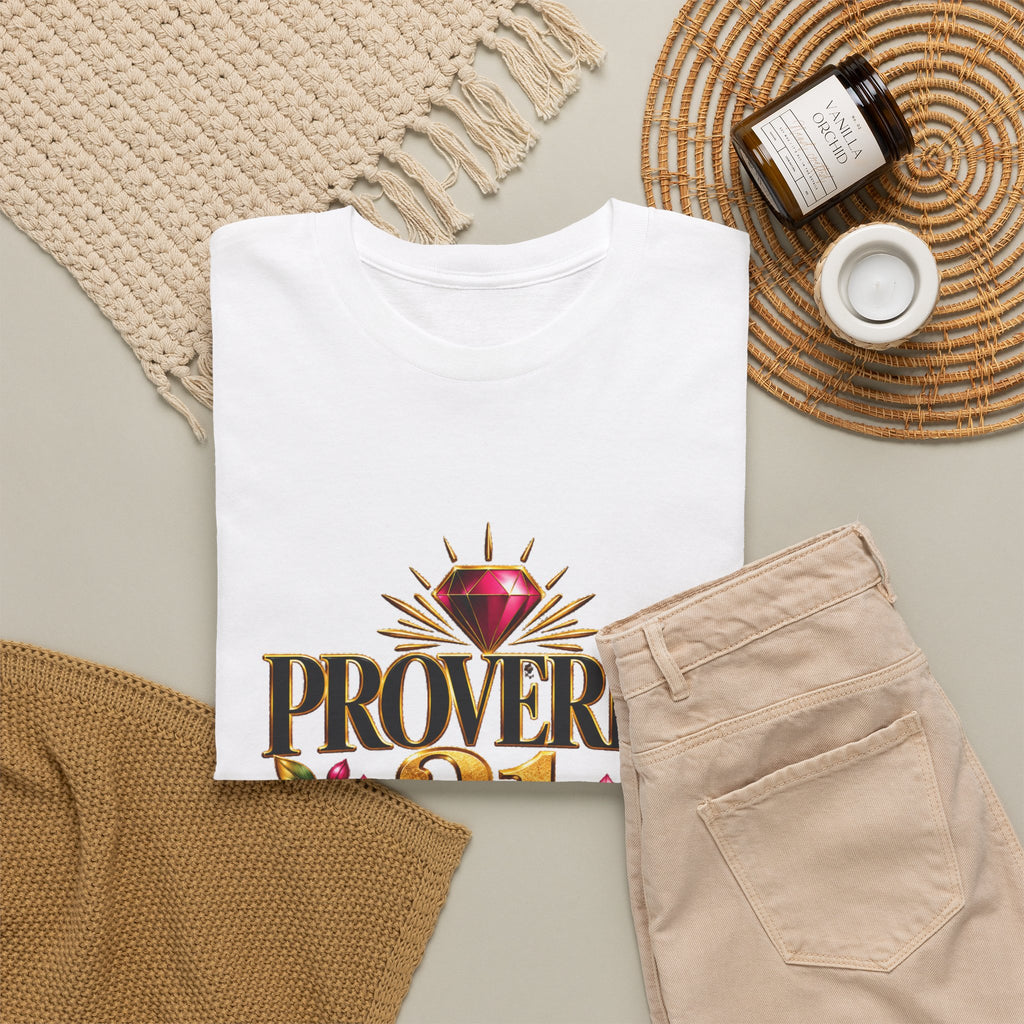 Proverbs 31 Woman T-Shirt — Christian Floral Faith Tee - Strictly Positivity