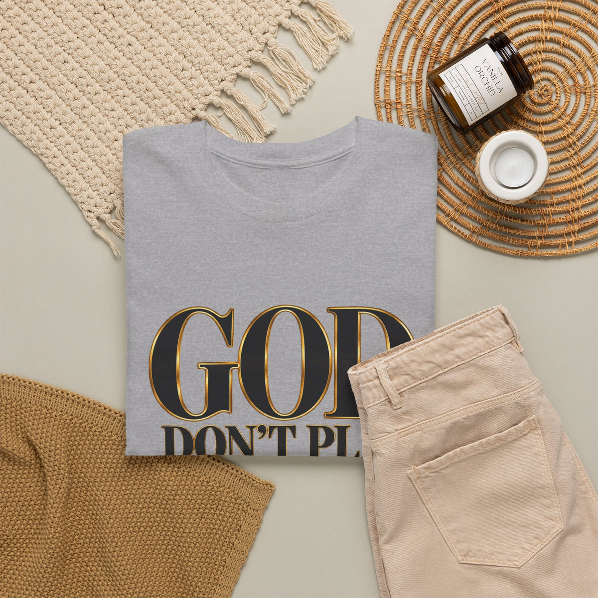 God Don't Play About Me T-Shirt – Christian Faith Tee with Cross (Strictly Positivity) - Strictly Positivity
