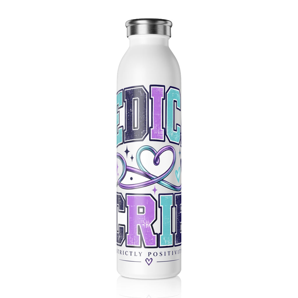 Medical Scribe Varsity Slim Water Bottle | Strictly Positivity - Strictly Positivity