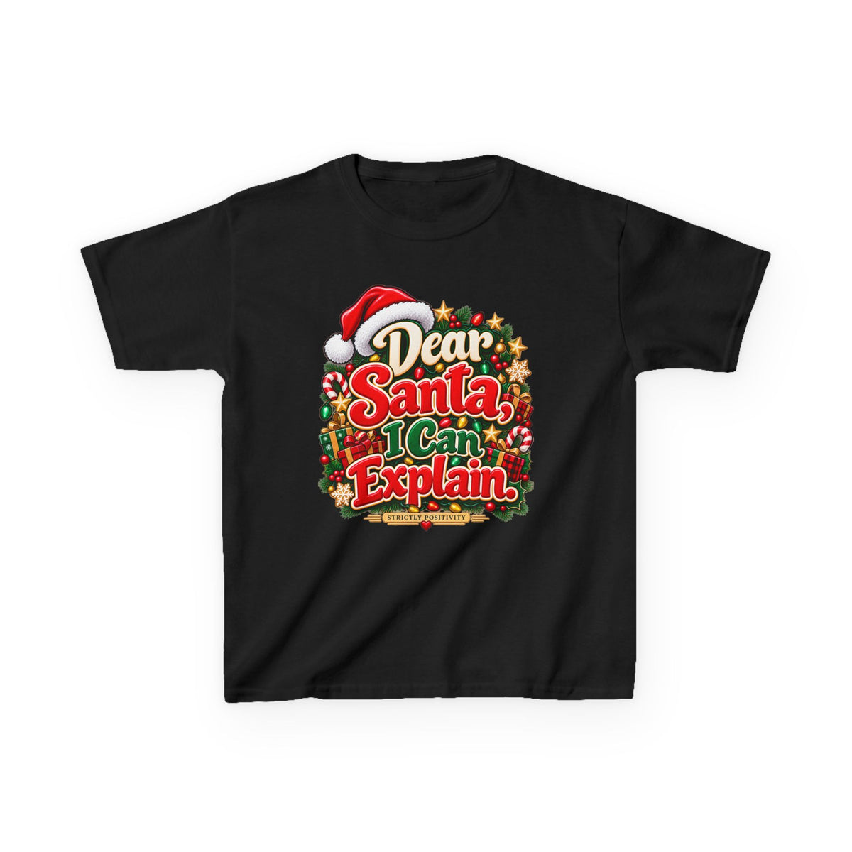 Dear Santa, I Can Explain. Kids’ Christmas T-Shirt | Strictly Positivity - Strictly Positivity