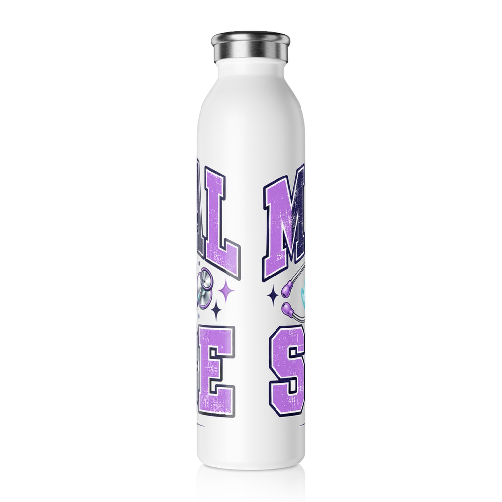 Medical Scribe Varsity Slim Water Bottle | Strictly Positivity - Strictly Positivity