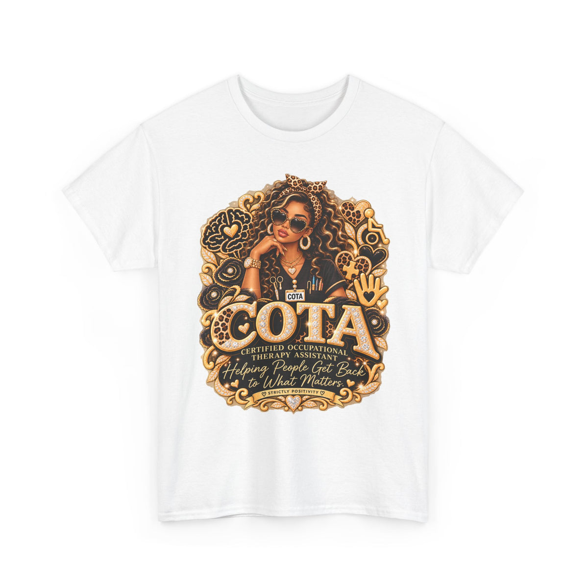 COTA Nurse Tee — Certified Occupational Therapy Assistant Vintage Portrait Shirt - Strictly Positivity