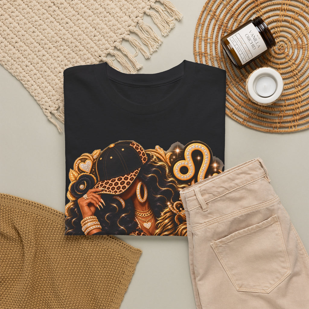 Leo Zodiac T-Shirt — Regal Lion Astrology Tee - Strictly Positivity
