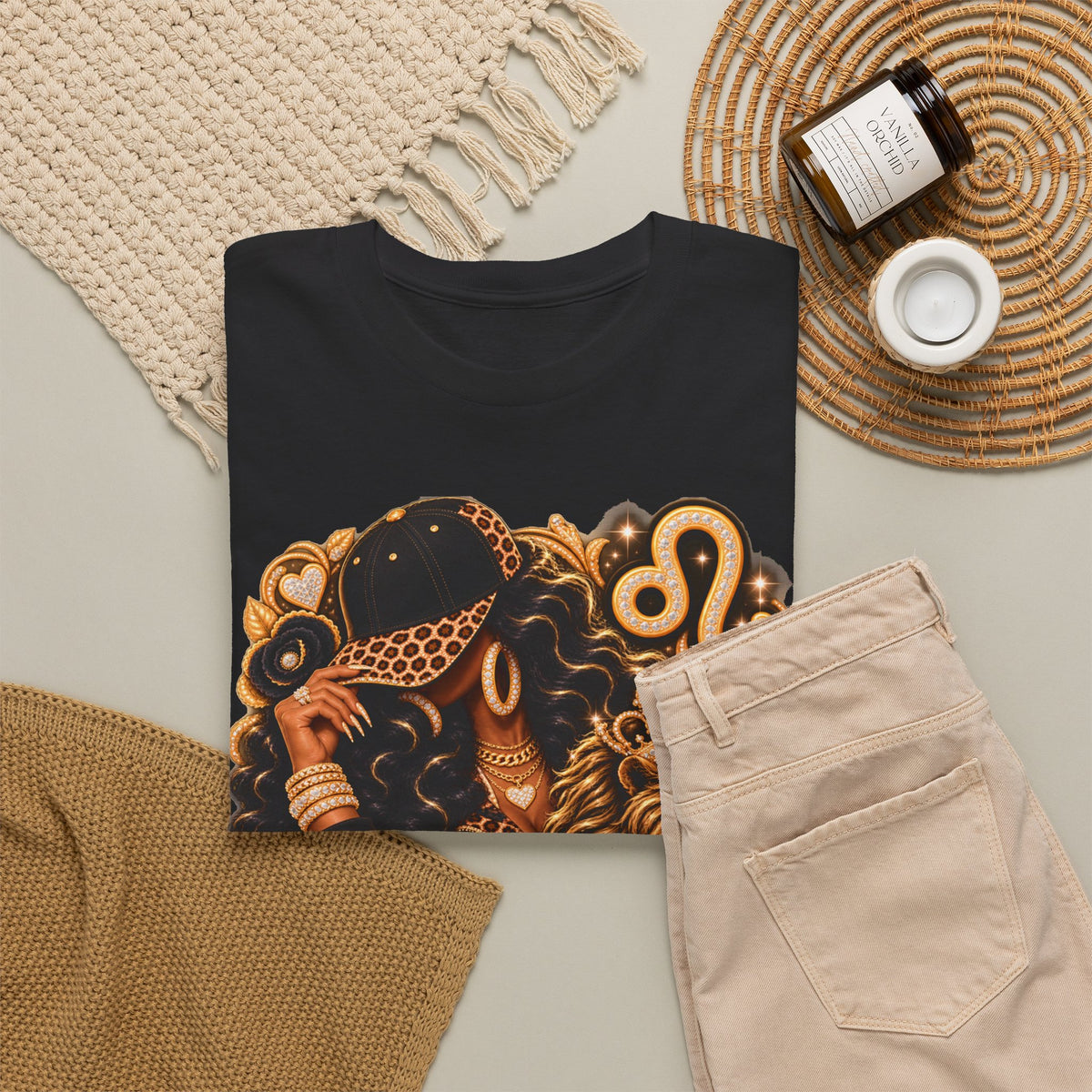 Leo Zodiac T-Shirt — Regal Lion Astrology Tee - Strictly Positivity