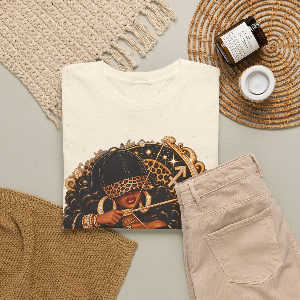 Sagittarius Zodiac Tee — Bold Afrocentric Archer Graphic Shirt - Strictly Positivity