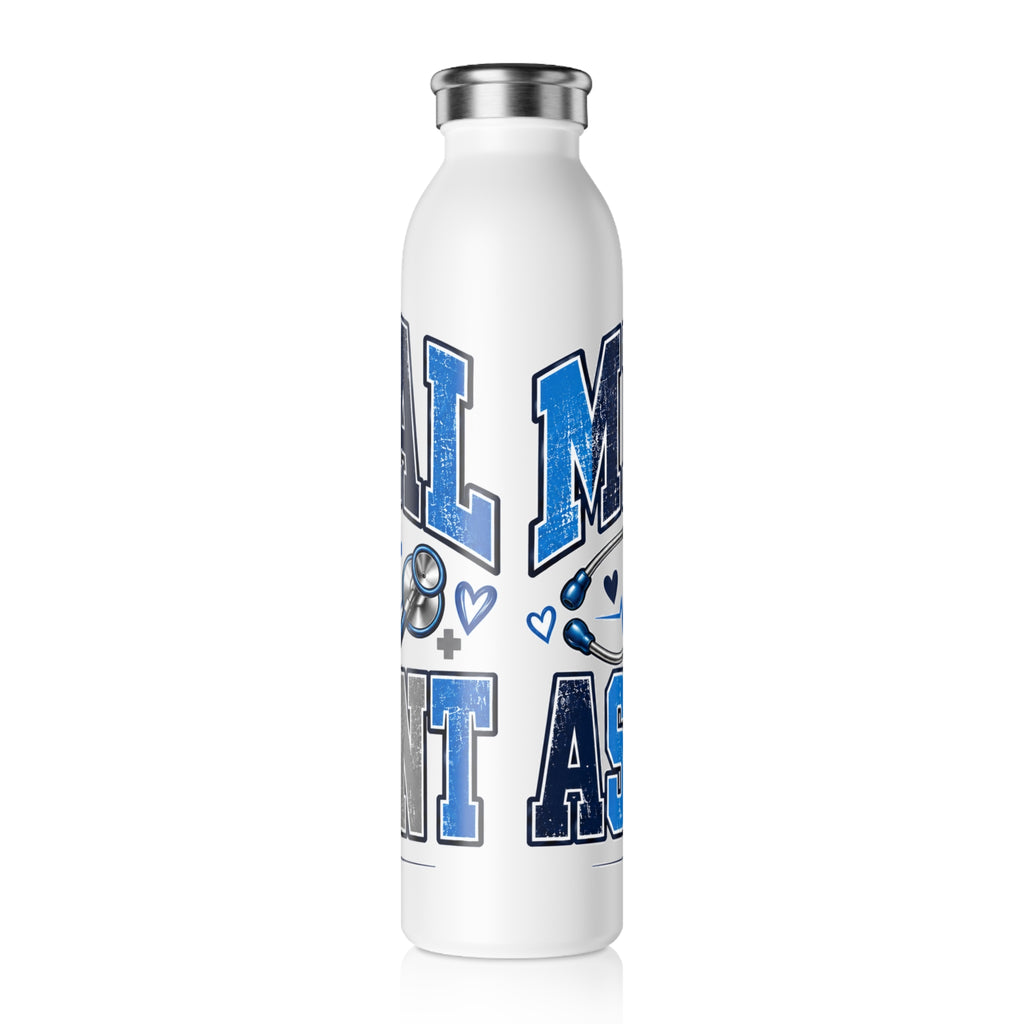 Medical Assistant Varsity Slim Water Bottle — Strictly Positivity - Strictly Positivity