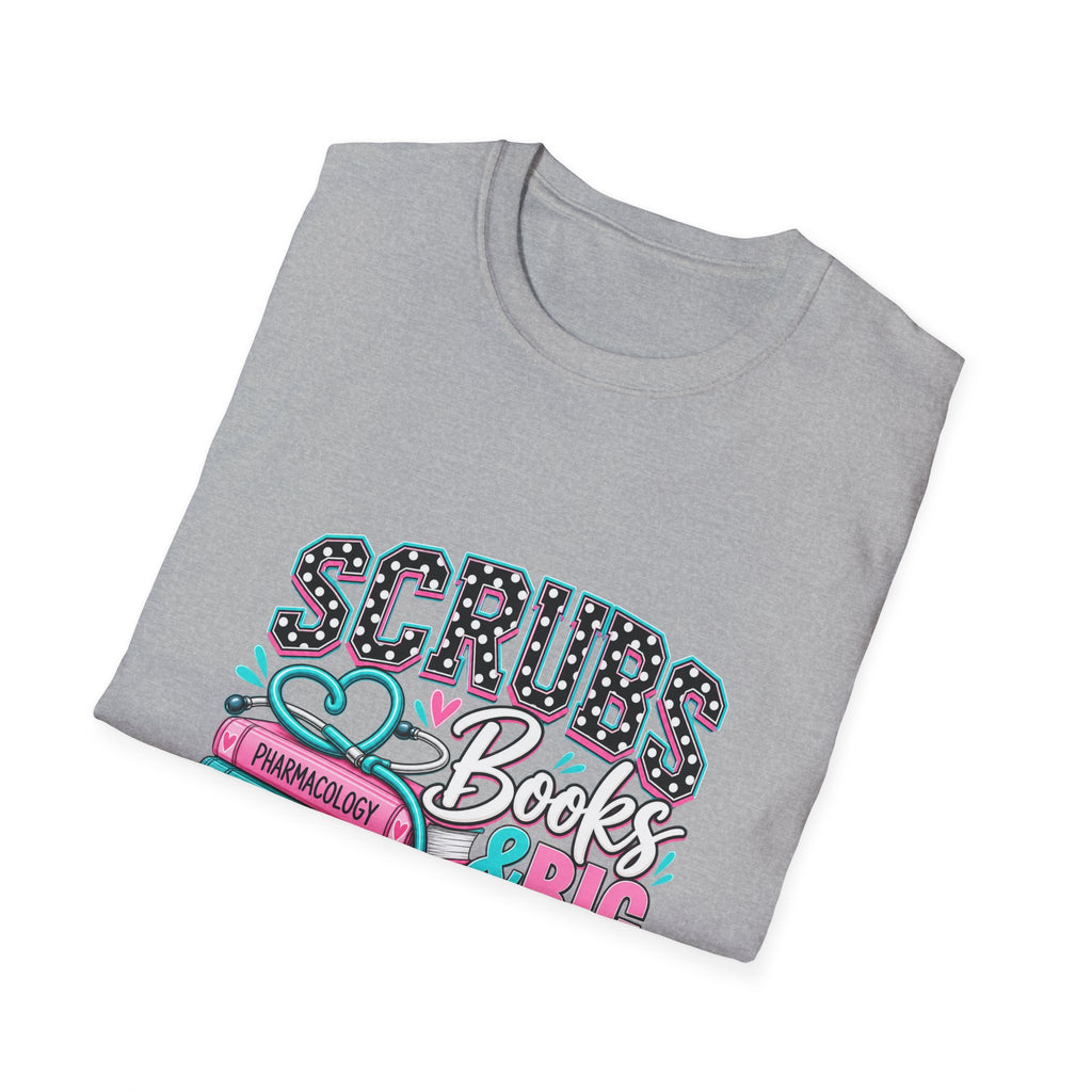 Scrubs, Books & BIG Goals | Healthcare Student Graphic Tee - Strictly Positivity