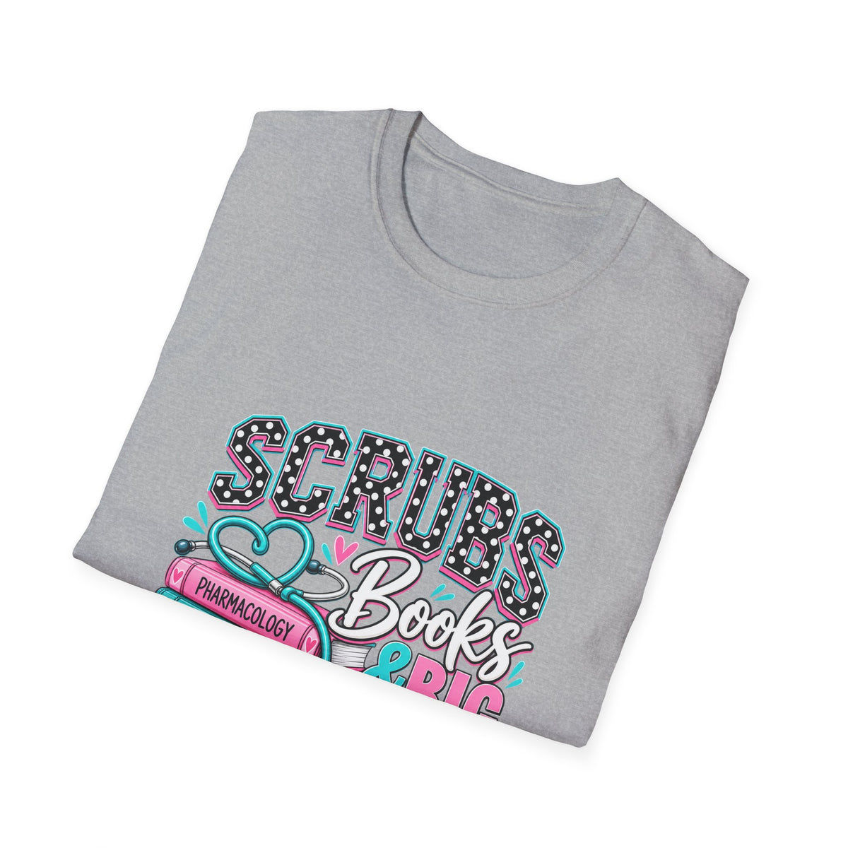 Scrubs, Books & BIG Goals | Healthcare Student Graphic Tee - Strictly Positivity