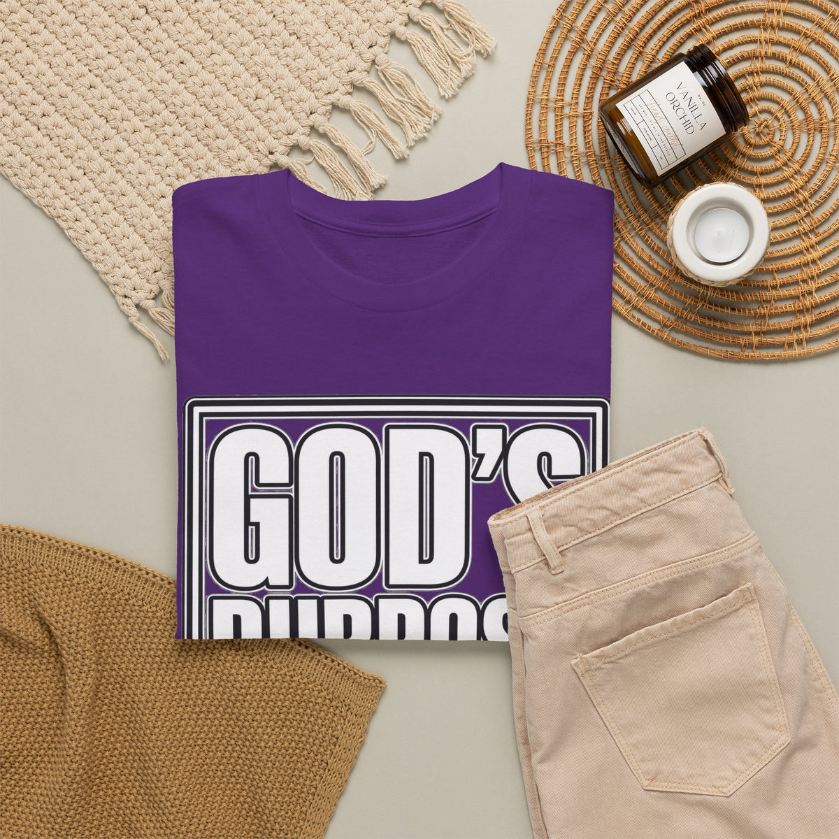 T-Shirt — "God's Purpose Is Greater Than My Plans" Inspirational Christian Tee - Strictly Positivity