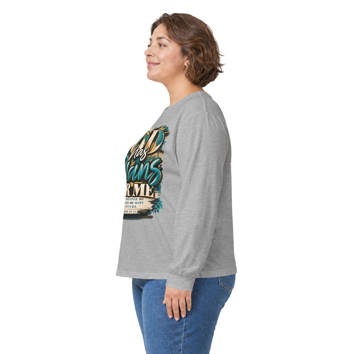 God Has Plans For Me Long Sleeve Tee - Strictly Positivity