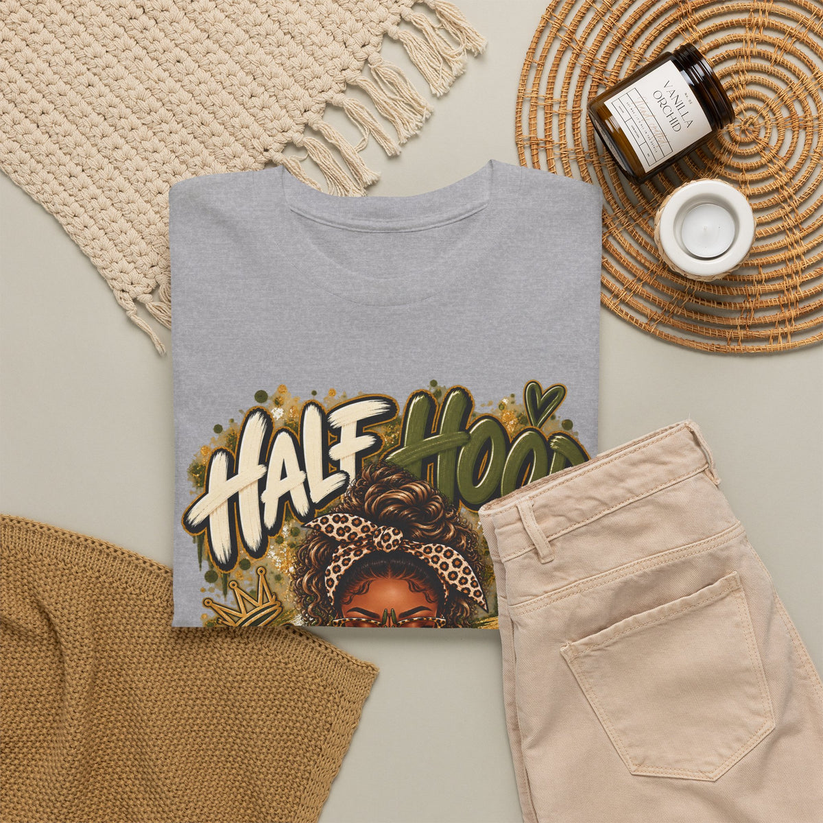 Half Hood Half Holy T-Shirt — Bold Faith & Street Style Graphic Tee - Strictly Positivity