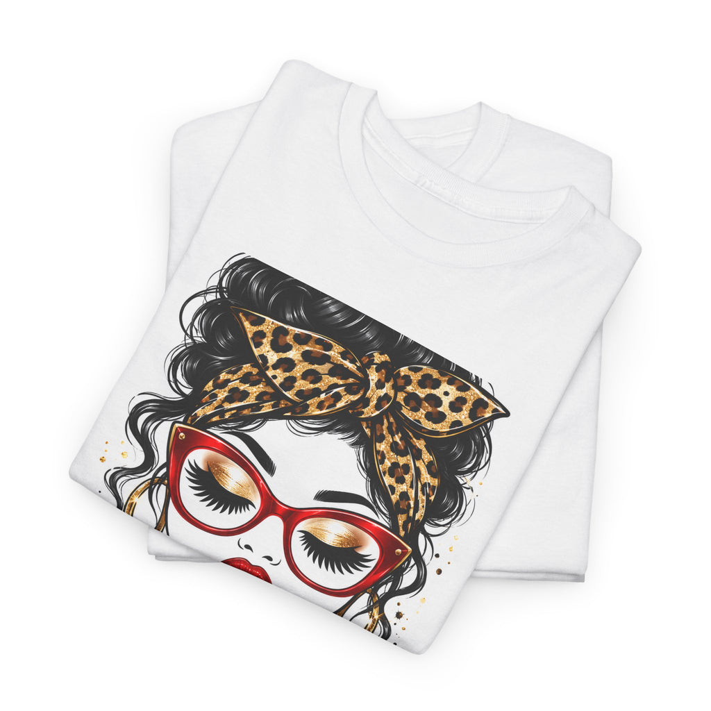 I Match Energy Tee — Leopard Headband Graphic Shirt (How We Acting Today?) - Strictly Positivity