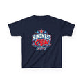 Kids Tee — "Kindness Crew" Bold Patriotic Heart Graphic - Strictly Positivity