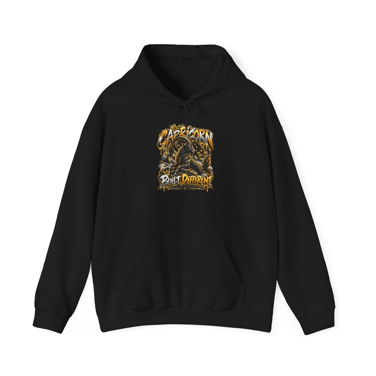 Capricorn Goat Skull Hoodie – “Born to Darkness” Gothic Zodiac Sweatshirt - Strictly Positivity