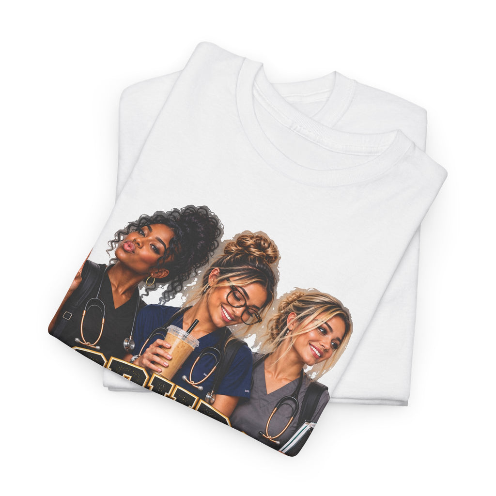Scrubs Coffee Repeat T-Shirt — Funny Tee for Healthcare Workers - Strictly Positivity
