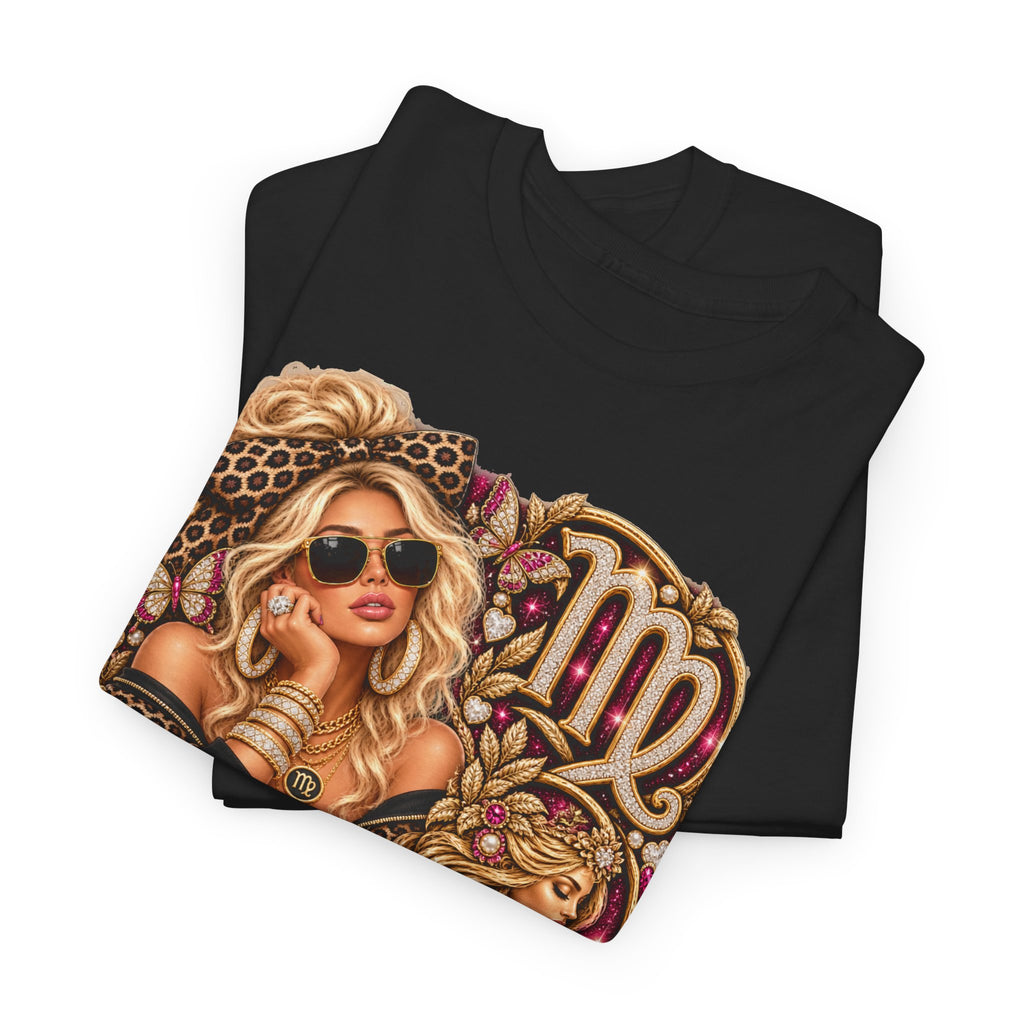 Virgo Zodiac Tee — Retro Glam Virgo Horoscope T-Shirt - Strictly Positivity