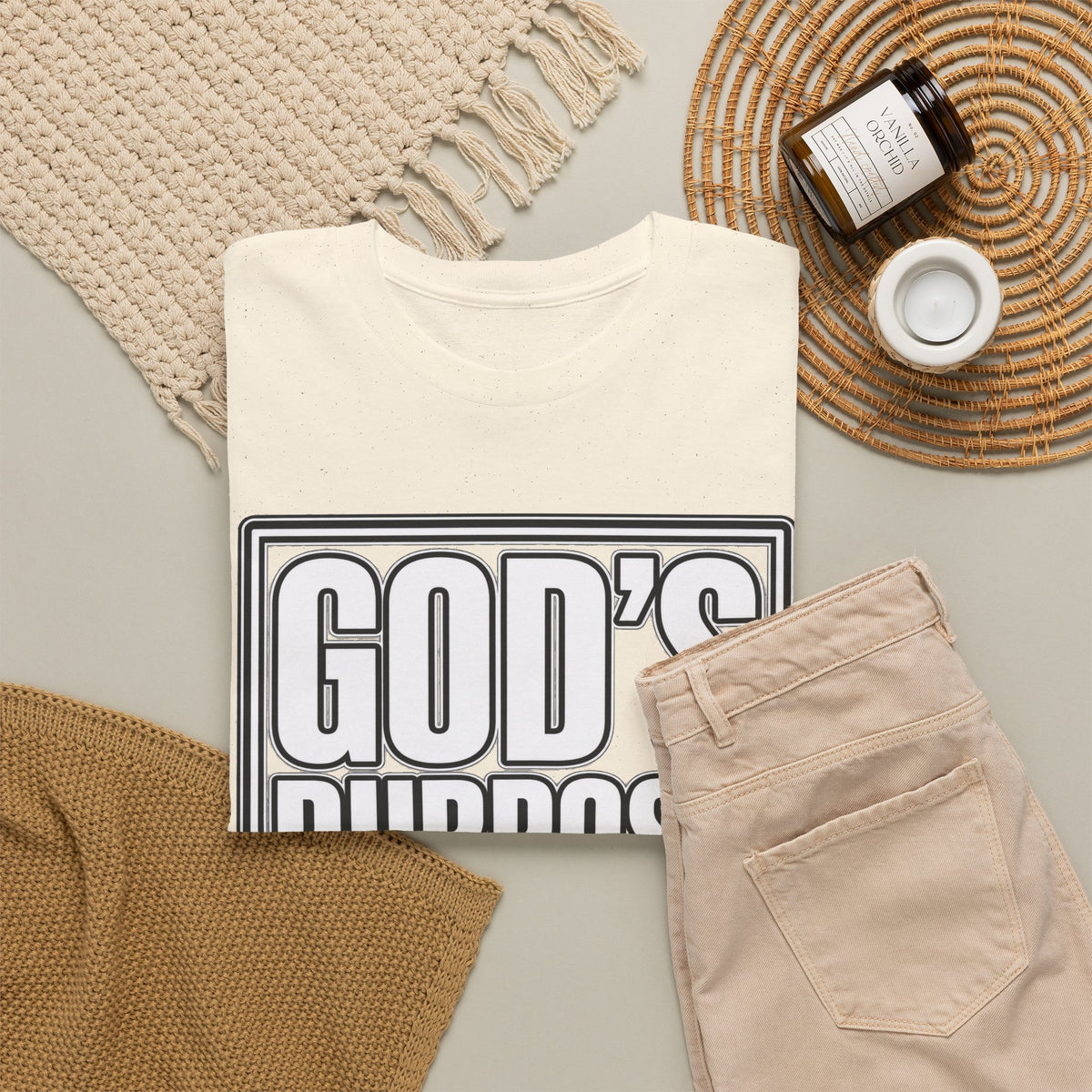 T-Shirt — "God's Purpose Is Greater Than My Plans" Inspirational Christian Tee - Strictly Positivity